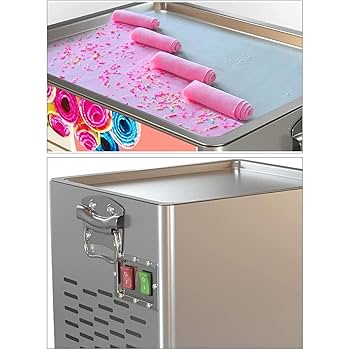 お値下げ　ロールアイス　業務用　機械 Amazon.co.jp: 業務用揚げアイスクリームロールマシン